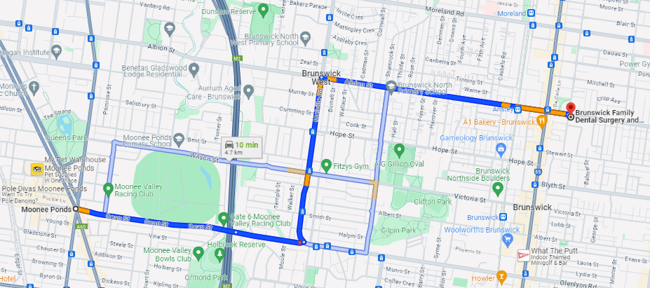 moonee valley dental clinic directions